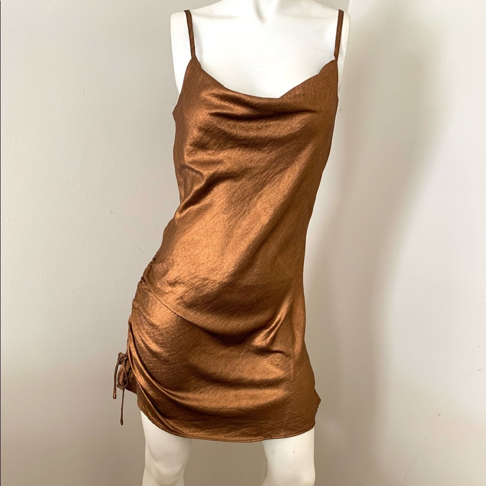 NEW Francesca’s Trixxi bronze strappy dress